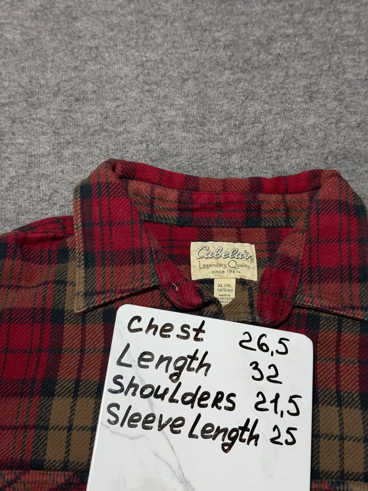 Cabelas Cabelas Plaid Flannel Workwear Shirt XL Tall Button Down Size US XL / EU 56 / 4 - 11 Thumbnail