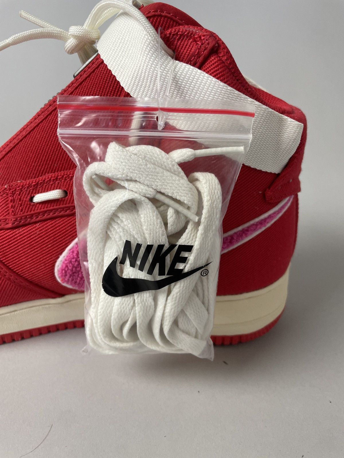 Emotionally Unavailable Red hi top air force 1 sneakers exclusive Size US 11 / EU 44 - 4 Thumbnail