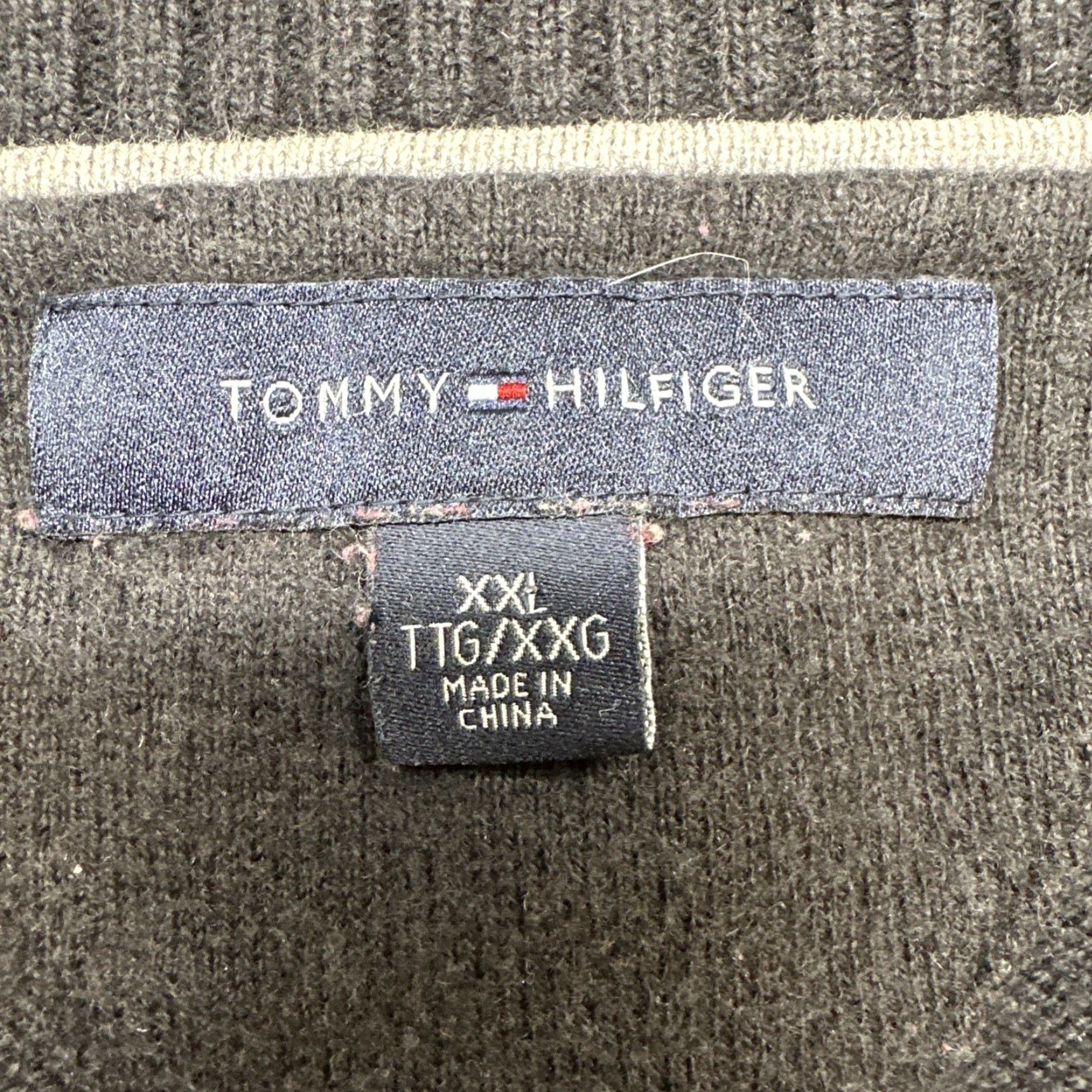 Tommy Hilfiger Tommy Hilfiger Sweater Logo Spellout Crewneck 2XL Men Blue Red Colorblock Knit Wool Cotton Size US XXL / EU 58 / 5 - 5 Thumbnail