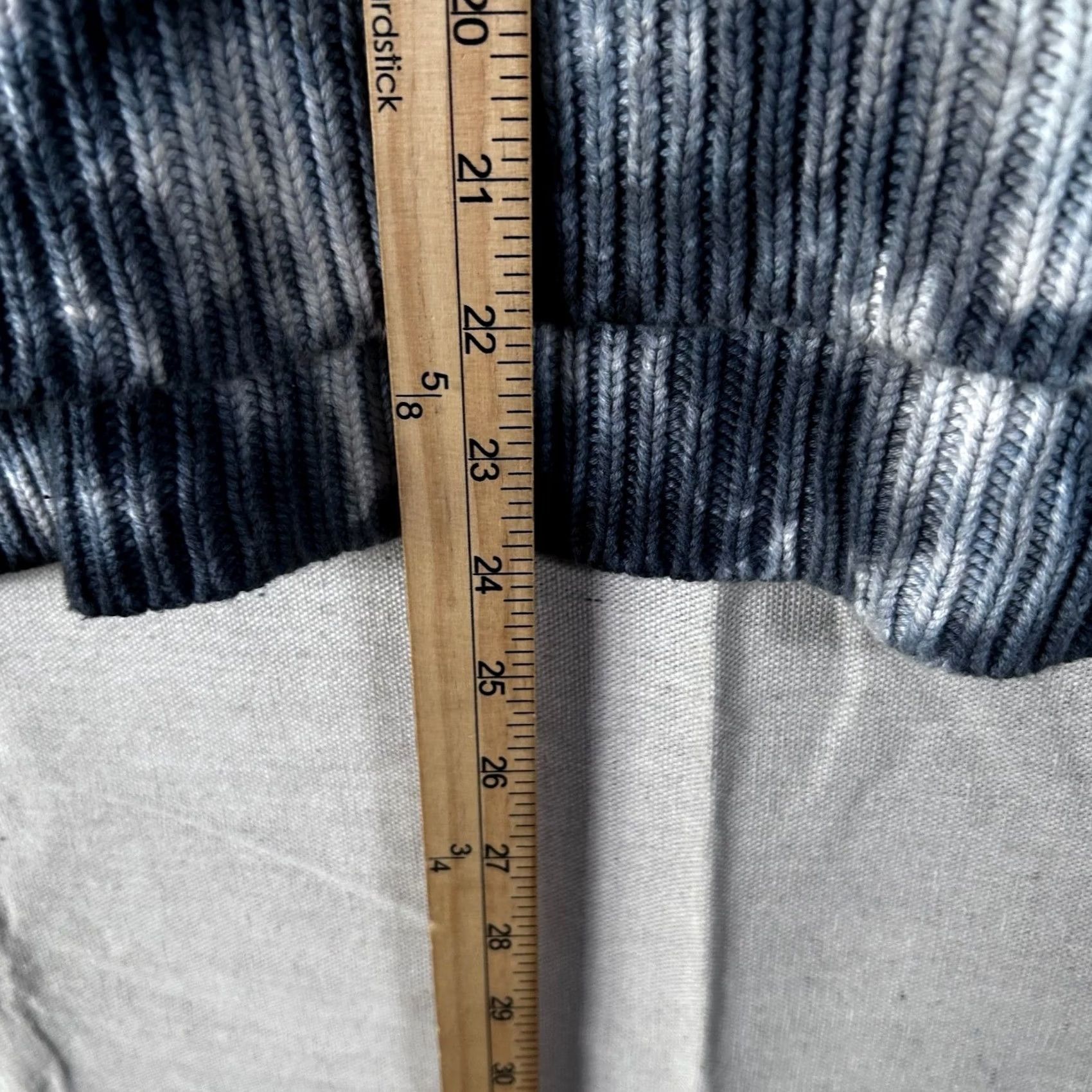 Vintage VINTAGE Anthropologie Pilcro Tie Dye Cable Knit V-Neck Sweater Black White Cotton XS Size XS / US 0-2 / IT 36-38 - 6 Thumbnail