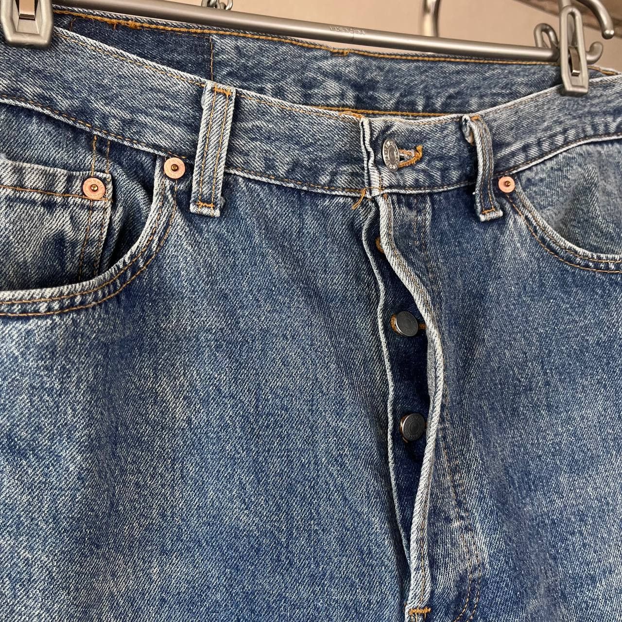 Levi's Vintage 90s Levis 501 Distressed Button Fly Blue Denim Pants Size US 36 / EU 52 - 9 Thumbnail