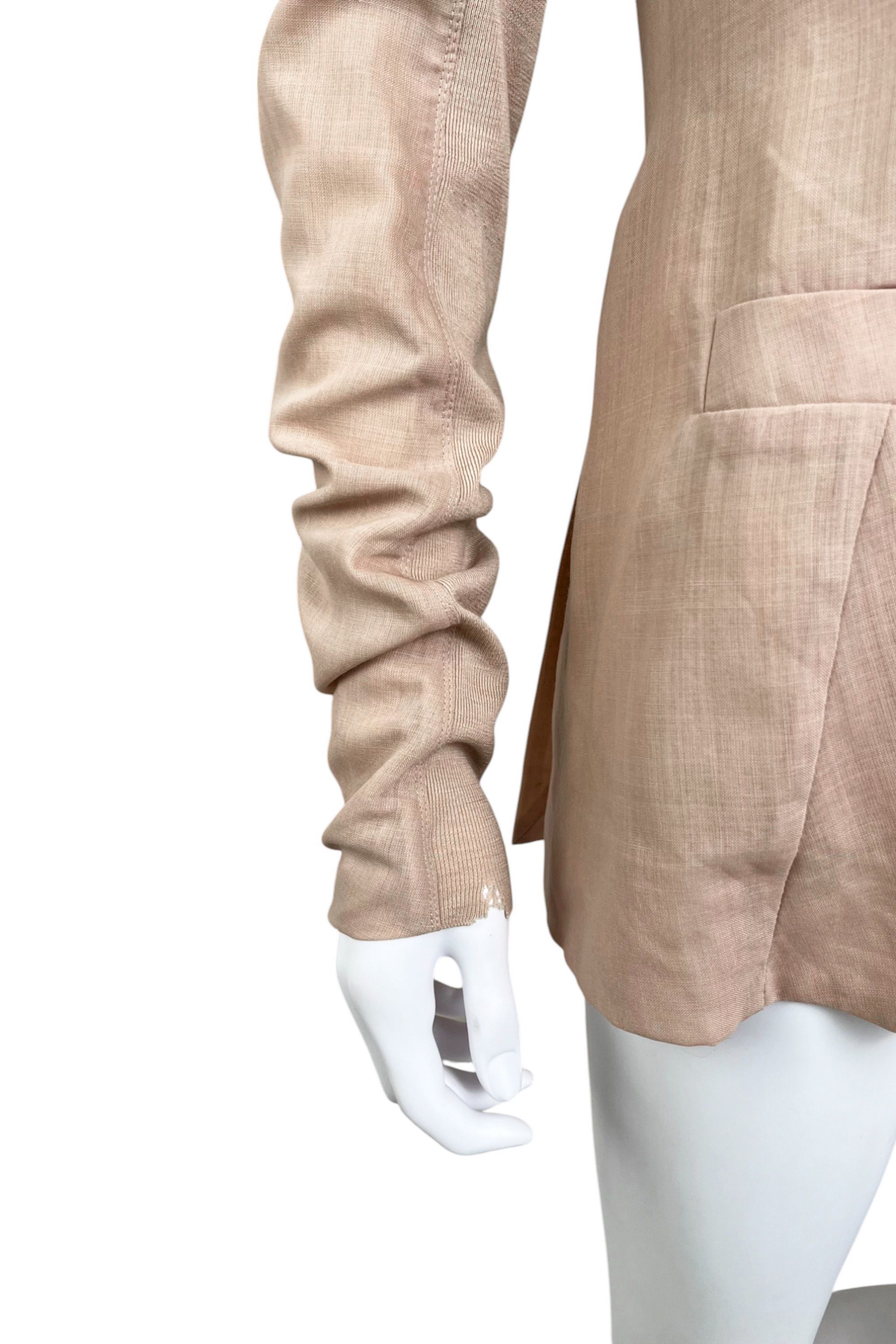 Rick Owens S/S 2012 "NASKA" Flesh One Button Blazer Size M / US 6-8 / IT 42-44 - 8 Thumbnail