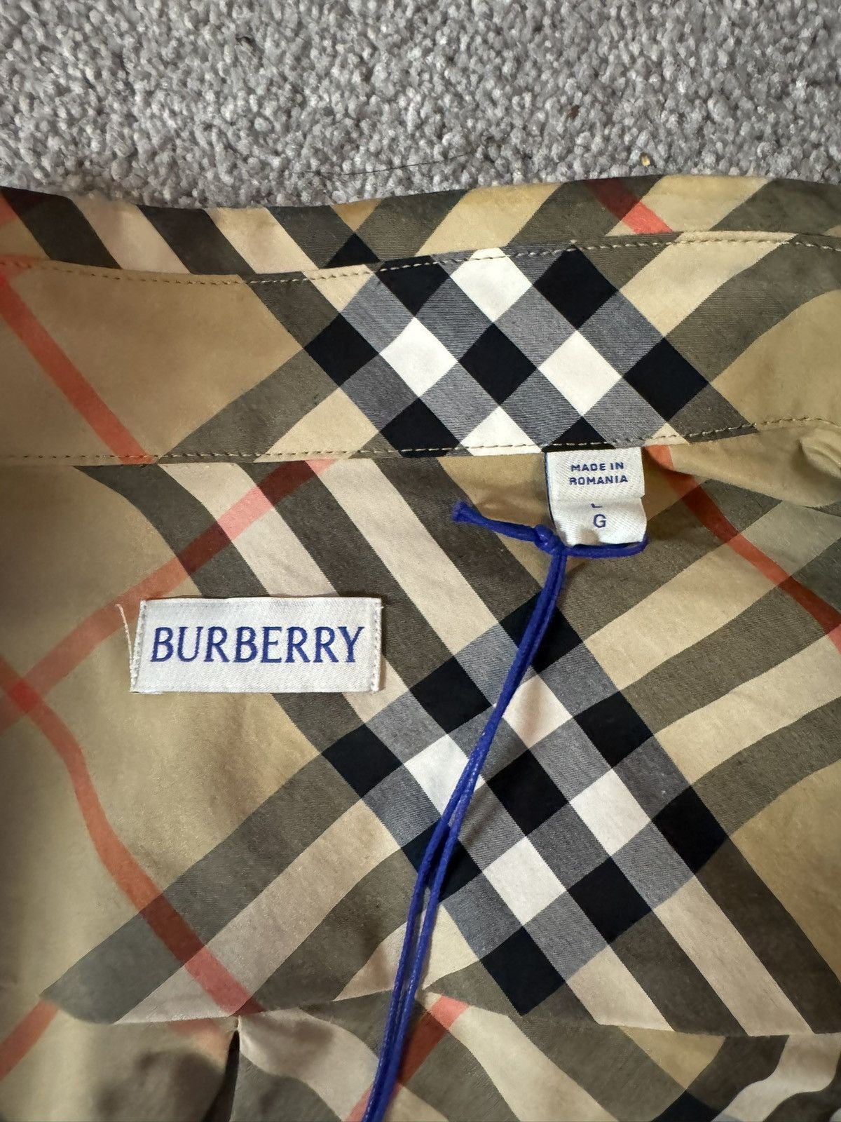 Burberry Relaxed Fit Check Cotton Flannel Shirt Button-Down Shirt Size US L / EU 52-54 / 3 - 4 Thumbnail