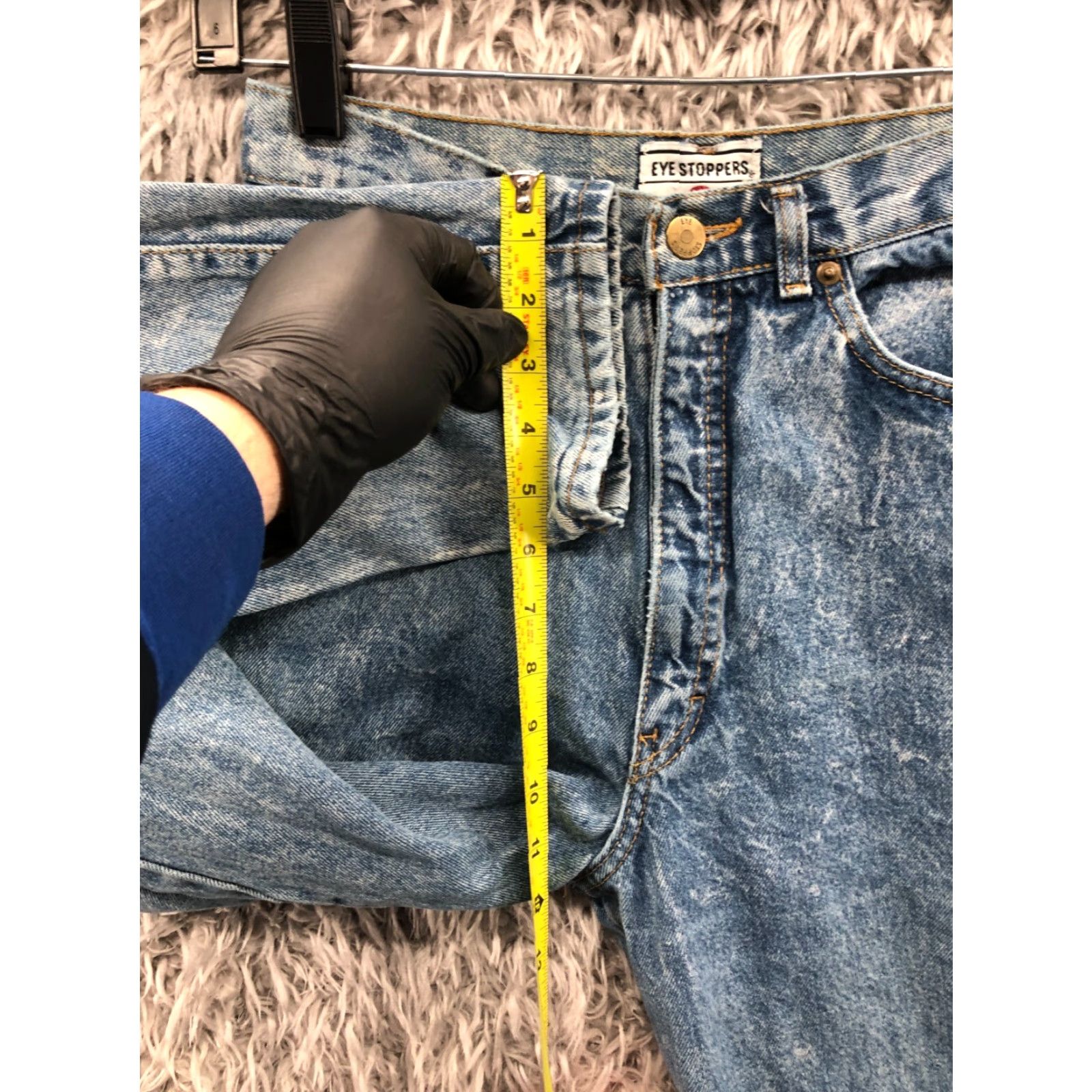 Vintage Eyestoppers Jeans High Rise Mom Blue 10 Womens Regular Inseam 30 Acid Wash Denim Size 32" / US 10 / IT 46 - 4 Thumbnail