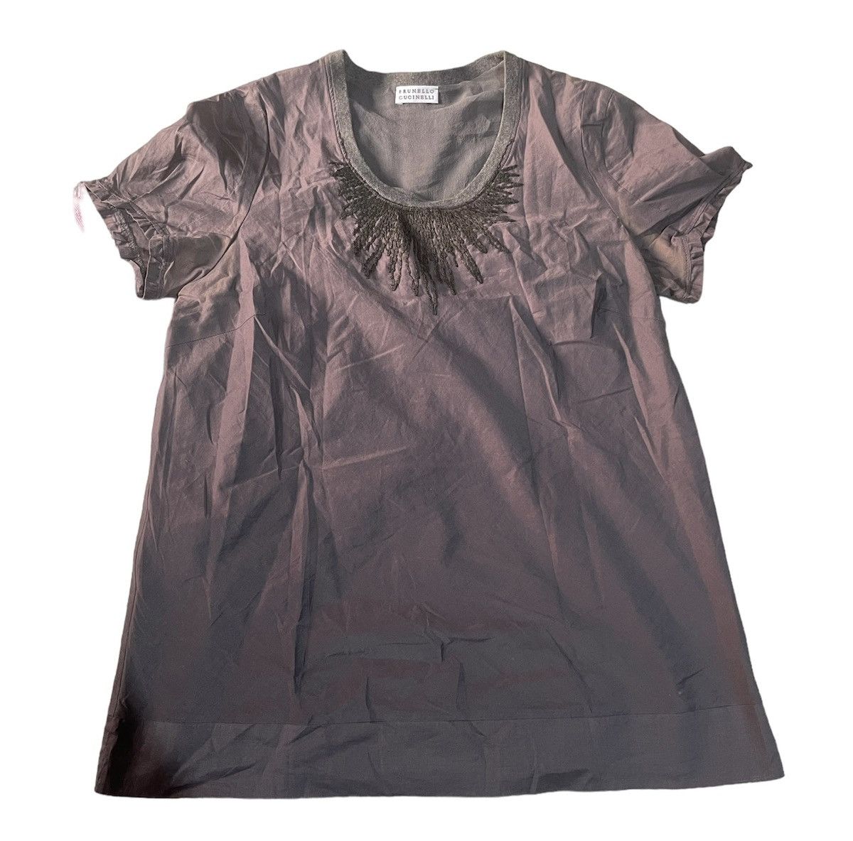 Brunello Cucinelli Brunello Cucinelli embroidery Tee Inner mesh Size S / US 4 / IT 40 - 1 Thumbnail
