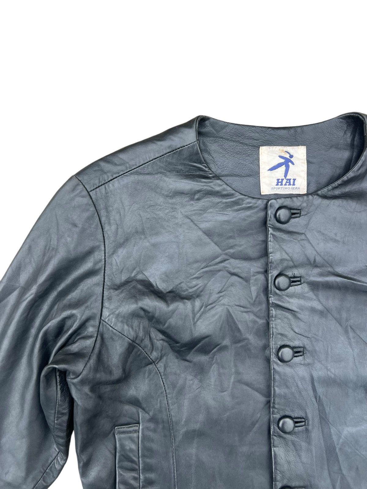 Hai Sporting Gear × Issey Miyake Vintage Hai Sporting Patina Sheepskin Leather Jacket Crop Size US M / EU 48-50 / 2 - 6 Thumbnail