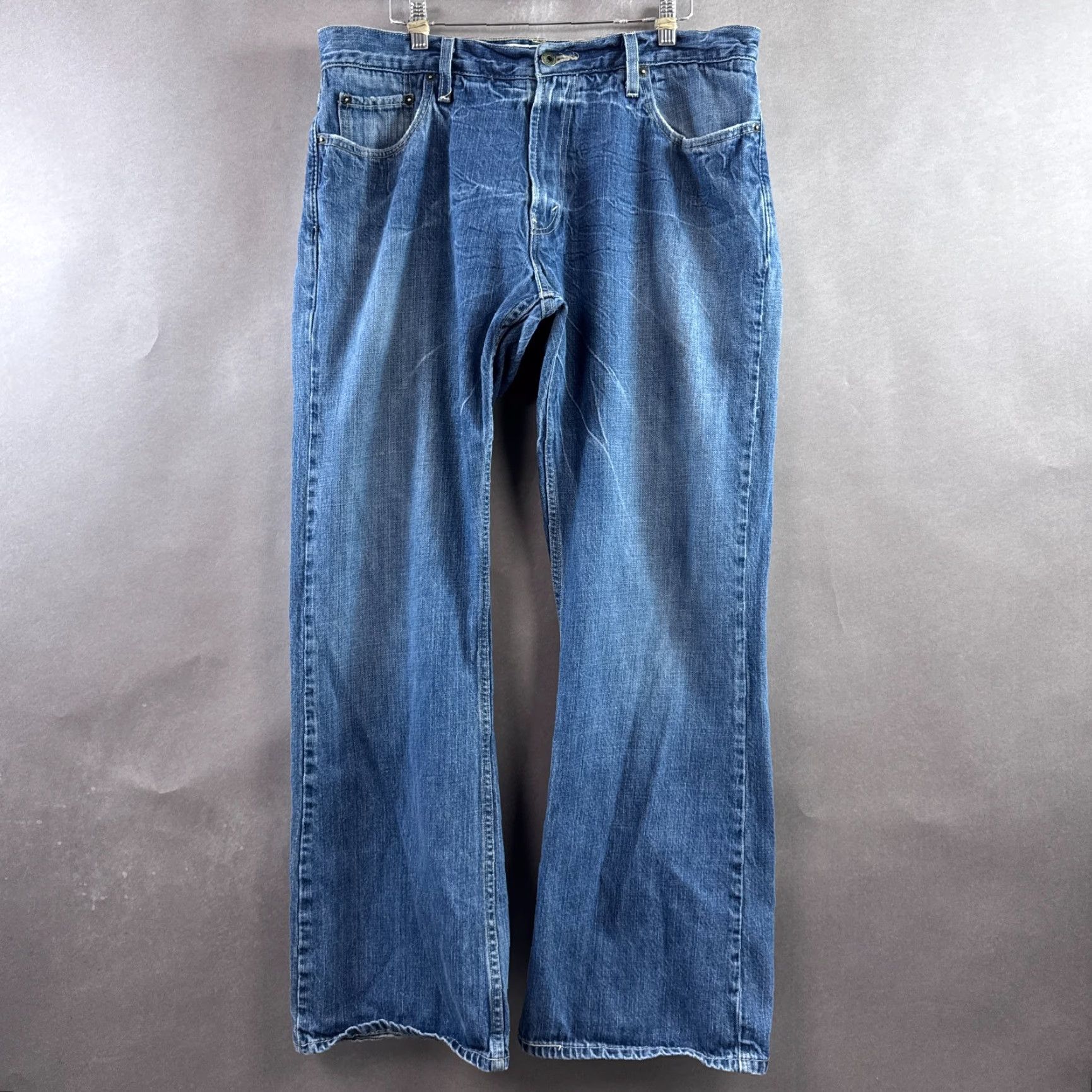 Levi's Levi's 527 Jeans Mens 36x30 Blue Bootcut 5-Pocket Denim Regular Waist 30 Inseam Western Cowboy Visible Faded Washed Out Vintage: No Size US 36 / EU 52 - 2 Thumbnail