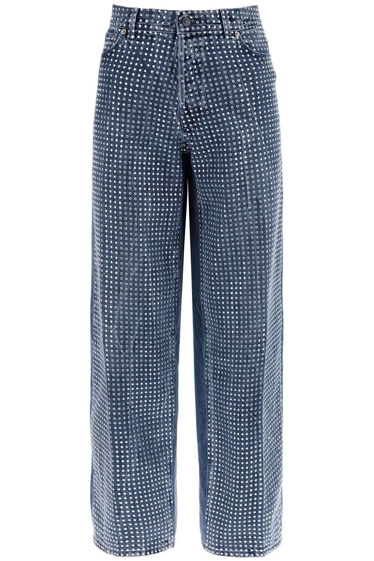 image of Haikure O1S22I1N0524 Bethany Silver Strass Jeans In Blue, Women's (Size 27)