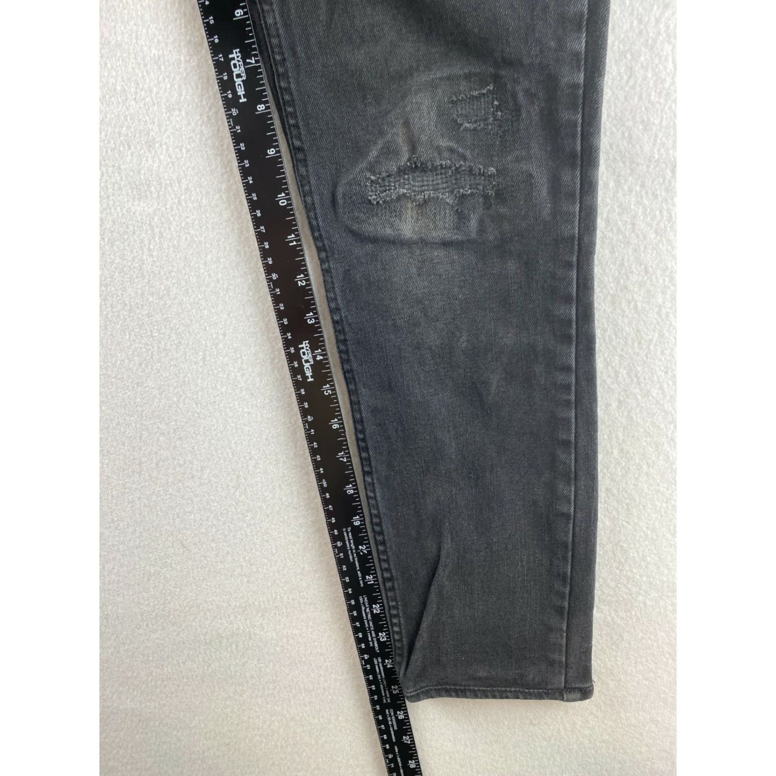 Pacsun PacSun Jeans Mens 28 x 30 Black Tapered Stacked Skinny Stretch Distressed Rip Jeans Size US 28 / EU 44 - 5 Thumbnail