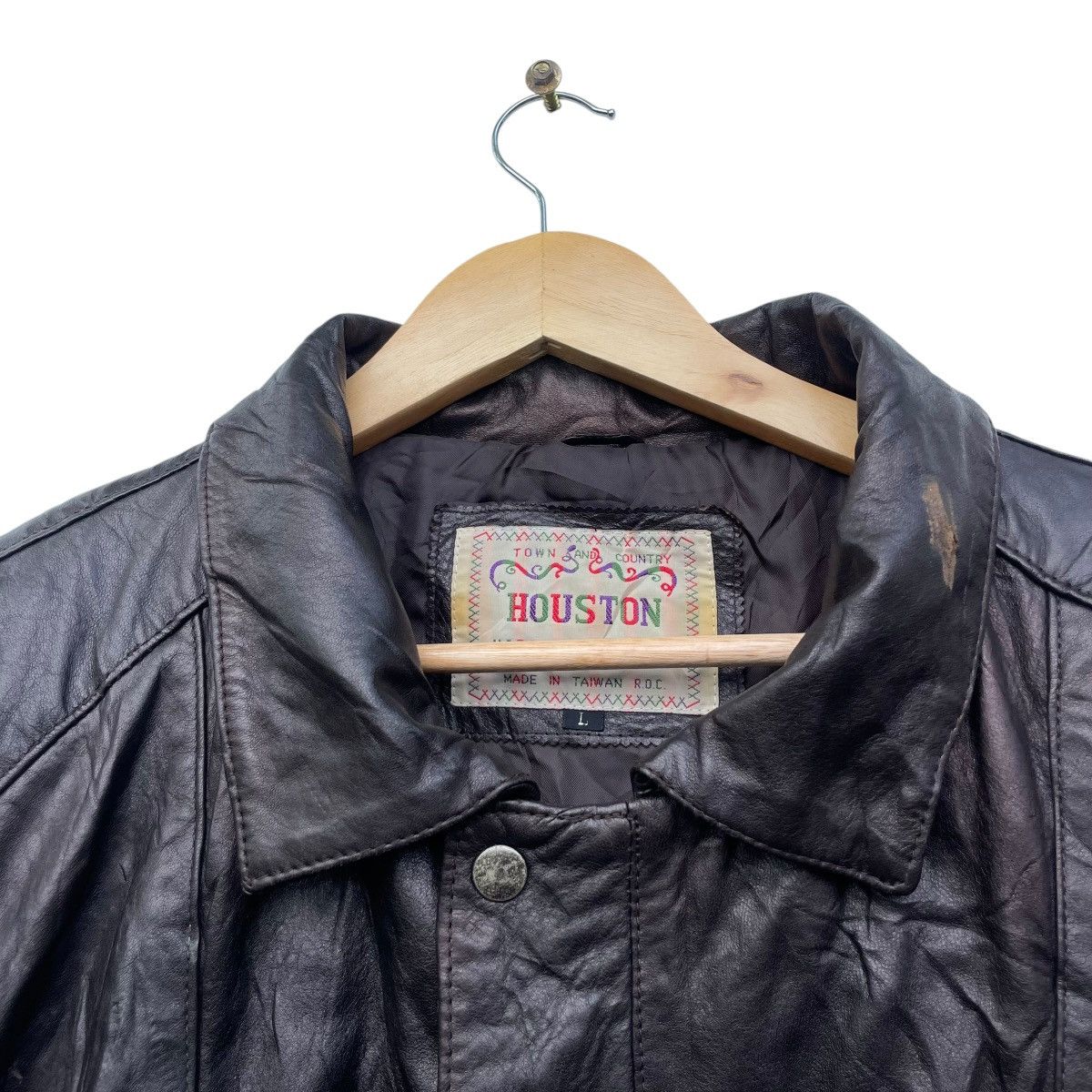 Genuine Leather 💥Vintage Houston Harajuku Mother Leather Double D Pocket Size US M / EU 48-50 / 2 - 3 Thumbnail