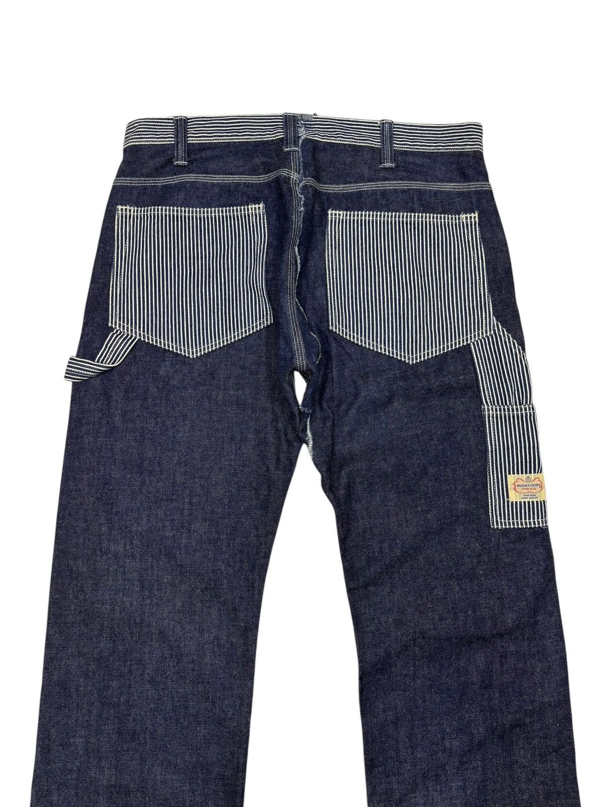 KOJIMA GENES 🔥KOJIMA GENES HICKORY STRIPE WORKWEAR BLUE JEANS Size US 36 / EU 52 - 6 Thumbnail
