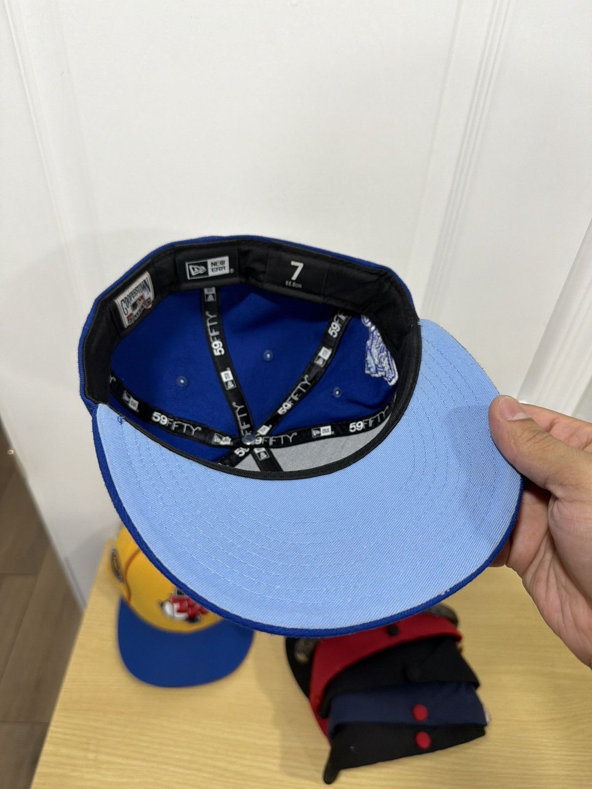 New Era Toronto Blue Jays Fitted World Series Patch Sz 7 Icy Blue UV Size ONE SIZE - 4 Thumbnail