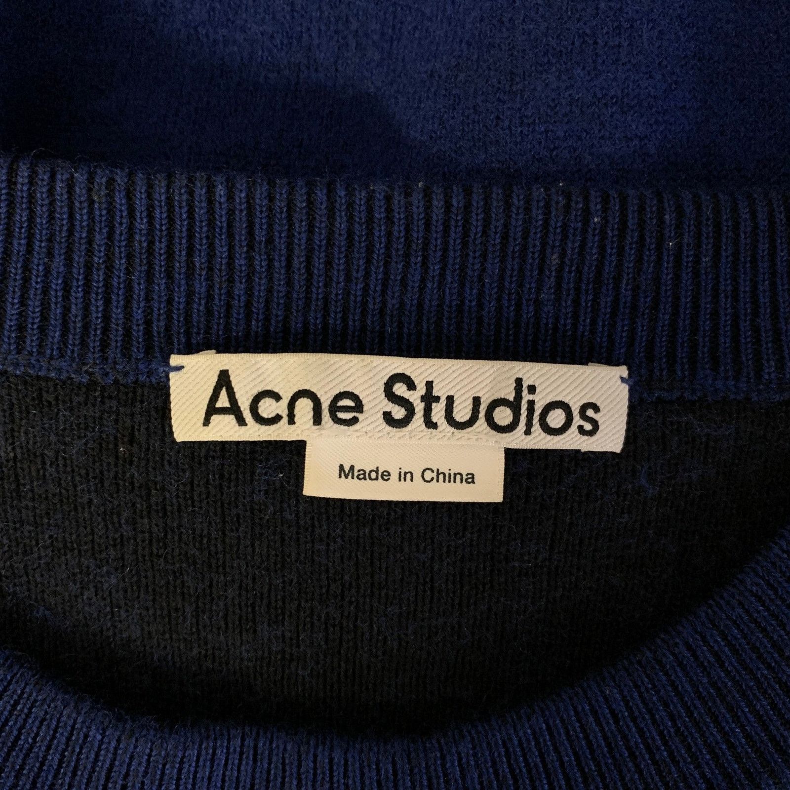 Acne Studios ACNE Size M Blue Wool Cotton Pull On Sweater Size US M / EU 48-50 / 2 - 4 Thumbnail