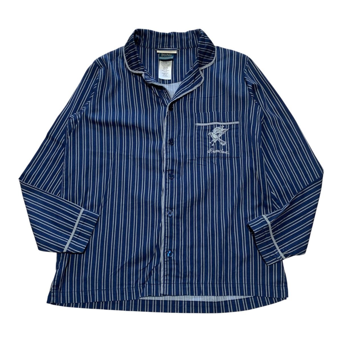 Warner Bros 2000s Harry Potter Ravenclaw Pottery Barn Teen Stripe Shirt Size US M / EU 48-50 / 2 - 1 Thumbnail