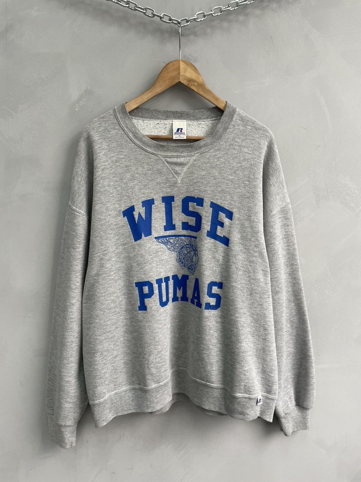 Russell Athletic Blank Sweatshirt y2k russel athletic 90s retro Size US XL / EU 56 / 4 - 1 Thumbnail