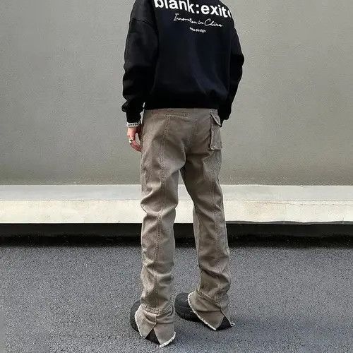 Jean Jeans Men Street Y2k Fashion Trousers Autumn Winter Casual Size US 26 / EU 42 - 3 Thumbnail