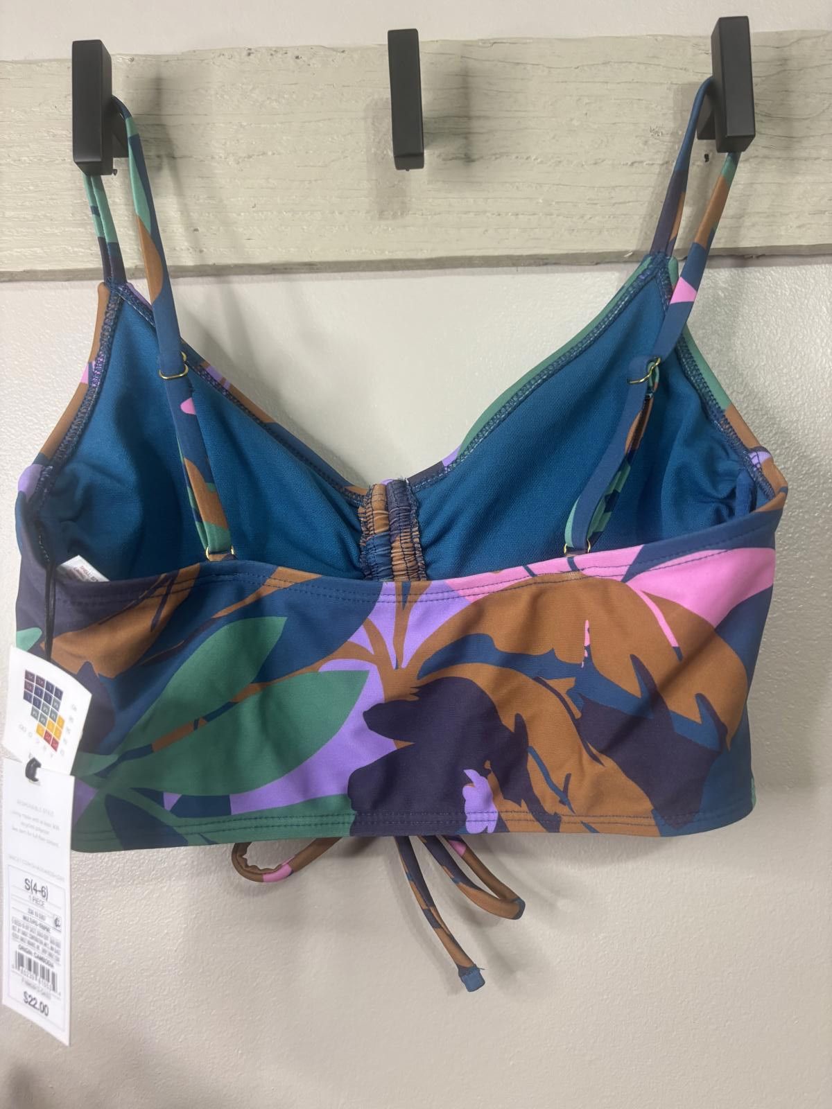 Designer Shade & Shore Women's Colorful Crop Bikini Top Small Size ONE SIZE - 2 Thumbnail
