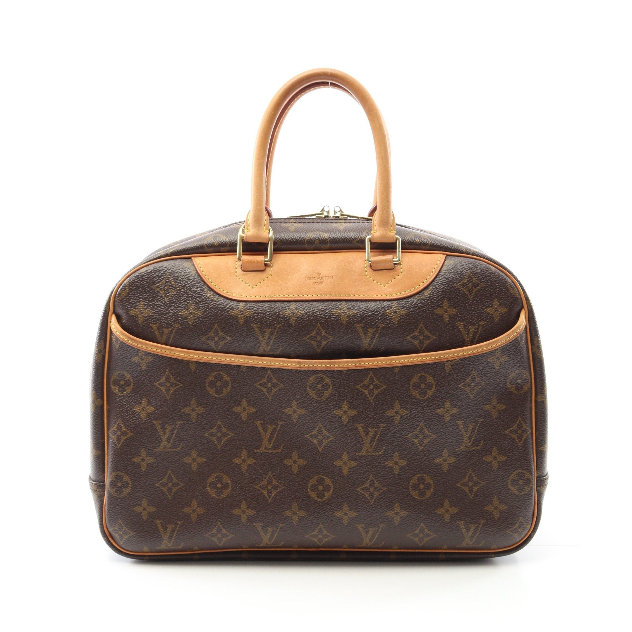 Louis Vuitton Louis Vuitton Deauville Bowling Vanity Monogram Handbag Leather Brown Size ONE SIZE - 1 Thumbnail