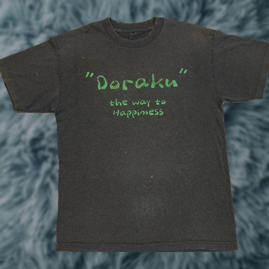 Vintage VINTAGE Doraku Way To Happiness Faded Shirt M Grunge Gray Funny Saying 90s Y2K Sarcasm T-Shirt Mens Size US M / EU 48-50 / 2 - 1 Thumbnail