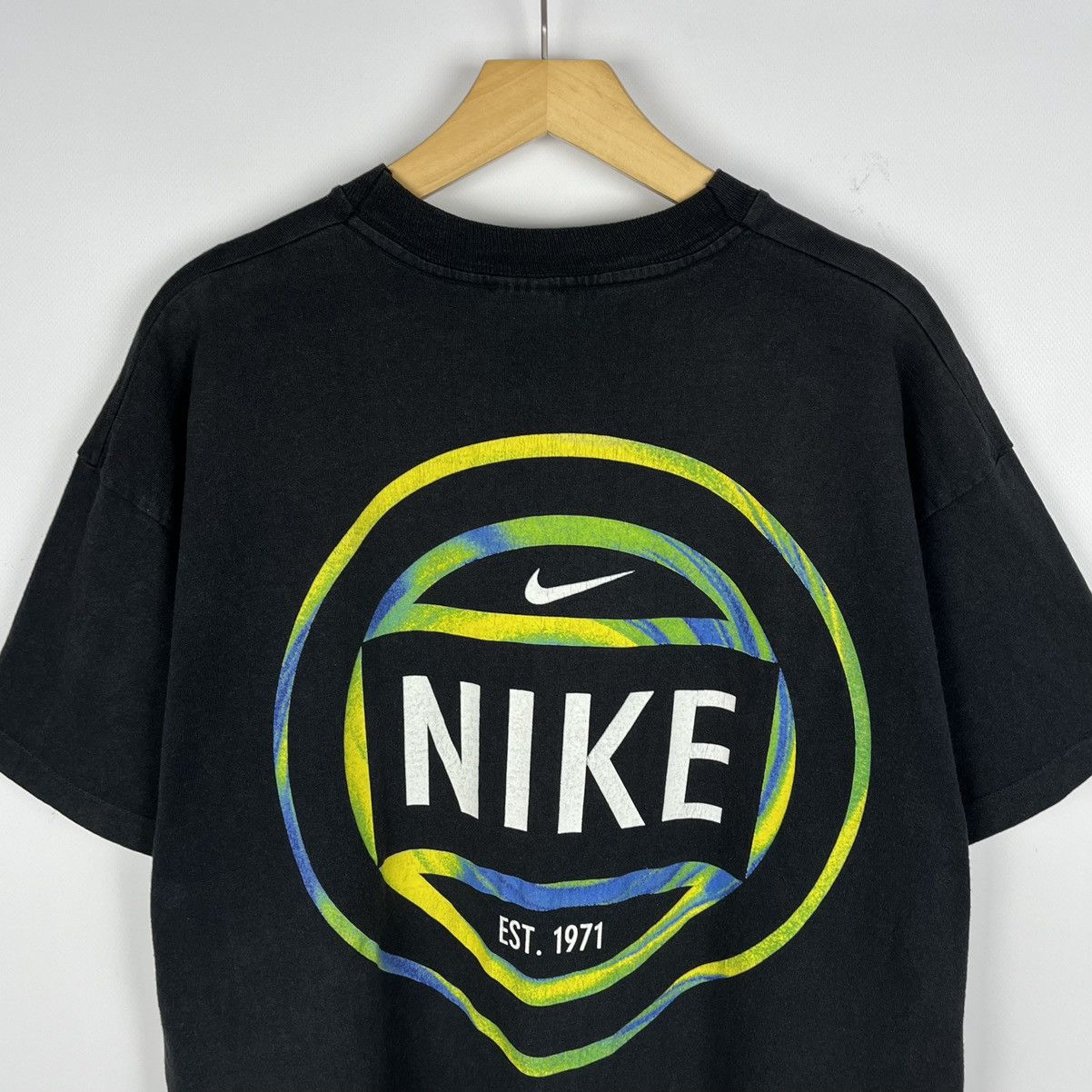 Nike × Vintage Iconic Vintage Nike big logo y2k sunfaded tee 90’s Size US L / EU 52-54 / 3 - 2 Thumbnail