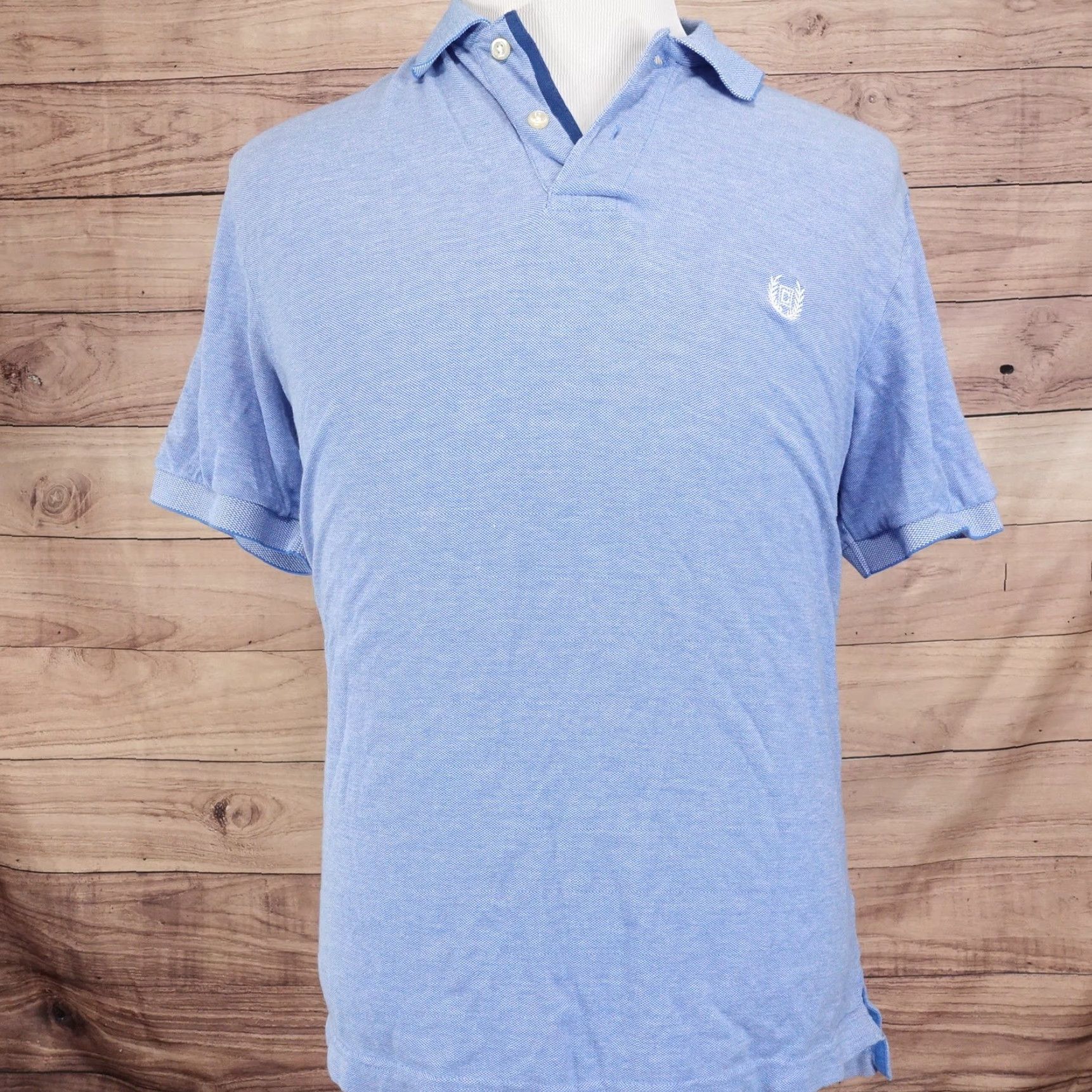 Chaps Chaps Polo Shirt Mens Large Short Sleeve Cotton Blue Classic Fit Stretch Casual Size US L / EU 52-54 / 3 - 3 Thumbnail