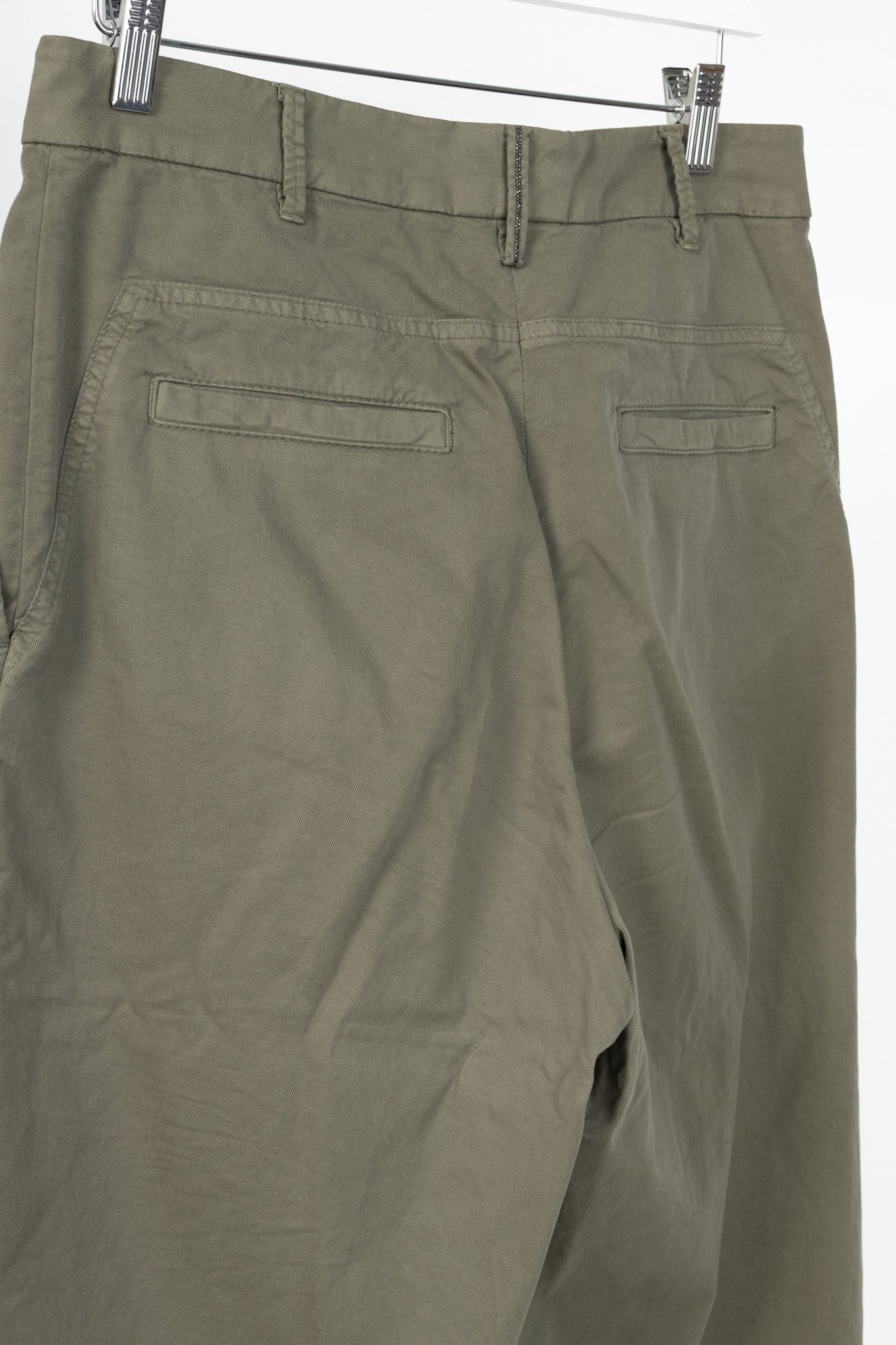 Brunello Cucinelli Brunello Cucinelli AW22 Cotton Monili Pleated Tapered Pants Size 27" / US 4 / IT 40 - 6 Thumbnail