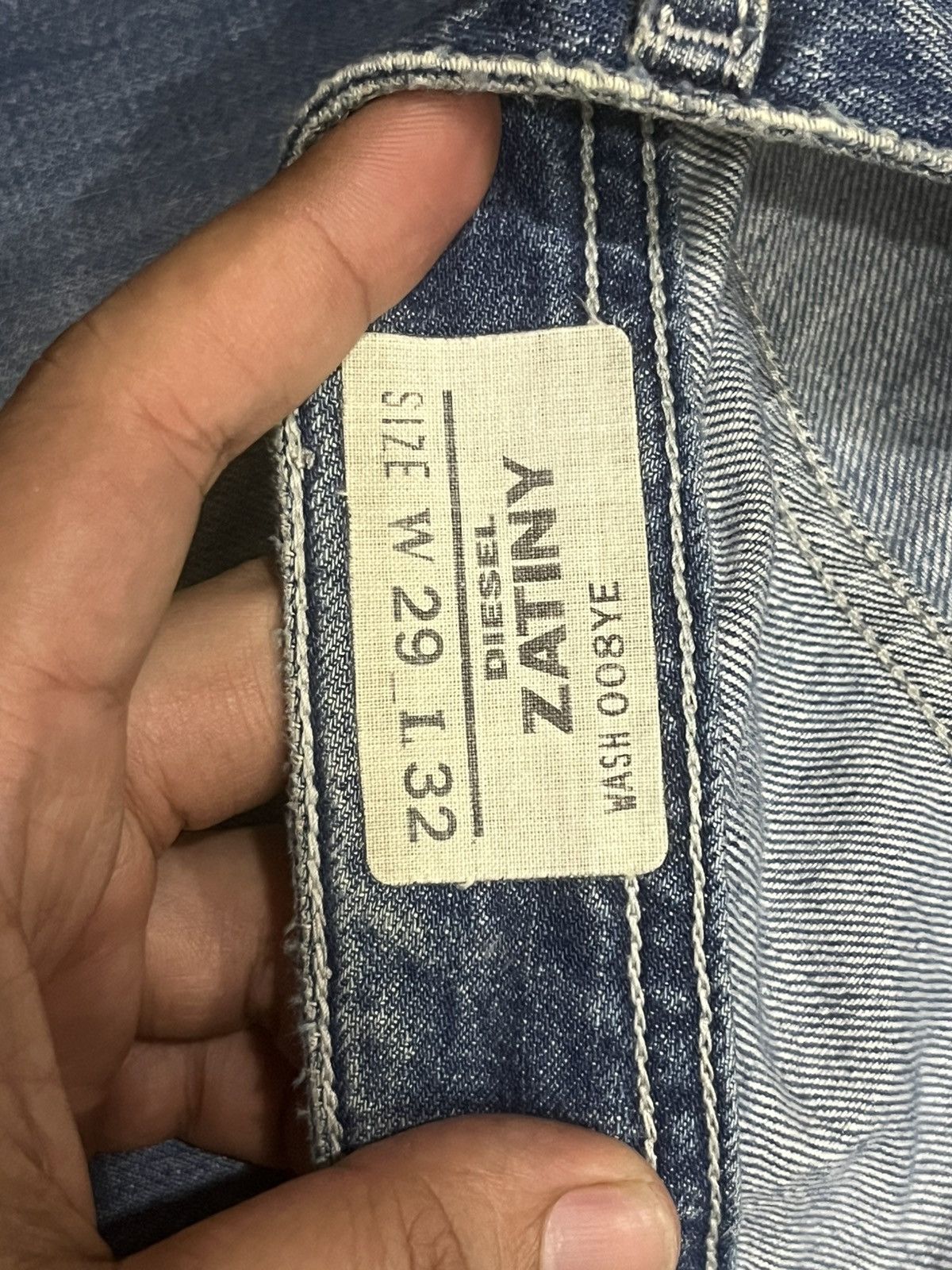 Diesel ⚡️Flare⚡️Vintage Diesel “Zatiny” Overflow Thunder Blue Jeans Size US 29 - 19 Thumbnail