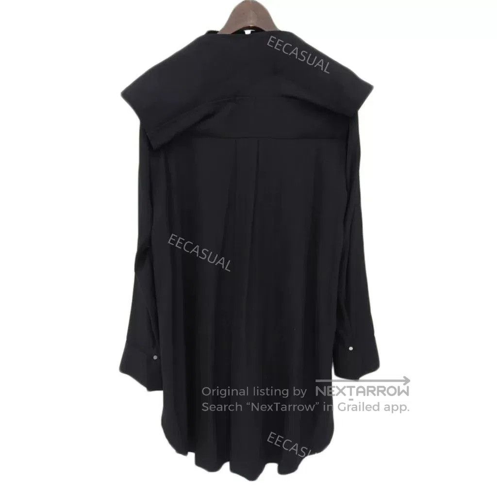 Yohji Yamamoto Yohji Yamamoto Black Silk Long Sleeve Shirt. Size M / US 6-8 / IT 42-44 - 2 Thumbnail