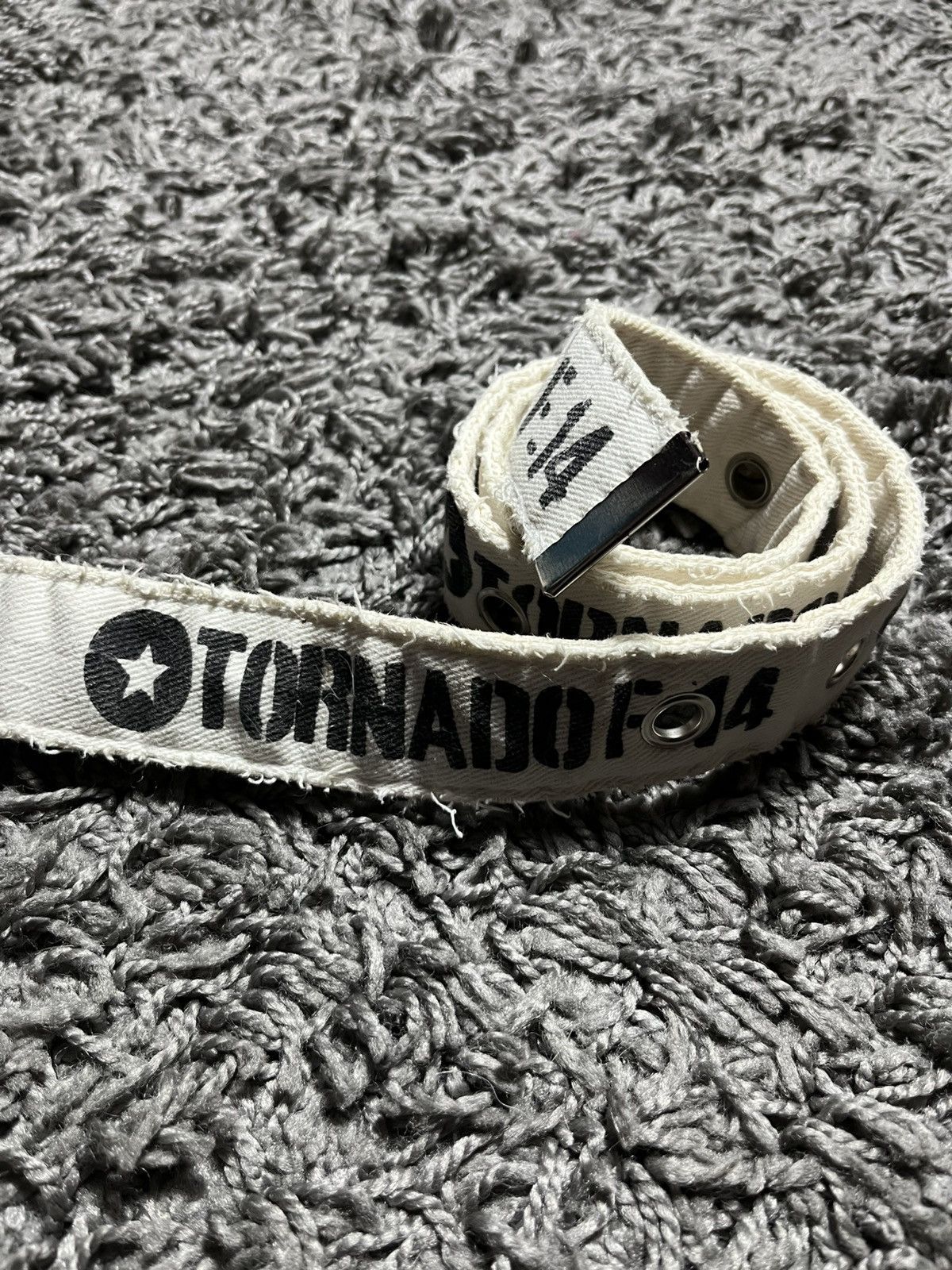 Vintage VINTAGE TORNADO F-14 PUNK EMO ROCK MILITARY COTTON BELT Size ONE SIZE - 2 Thumbnail
