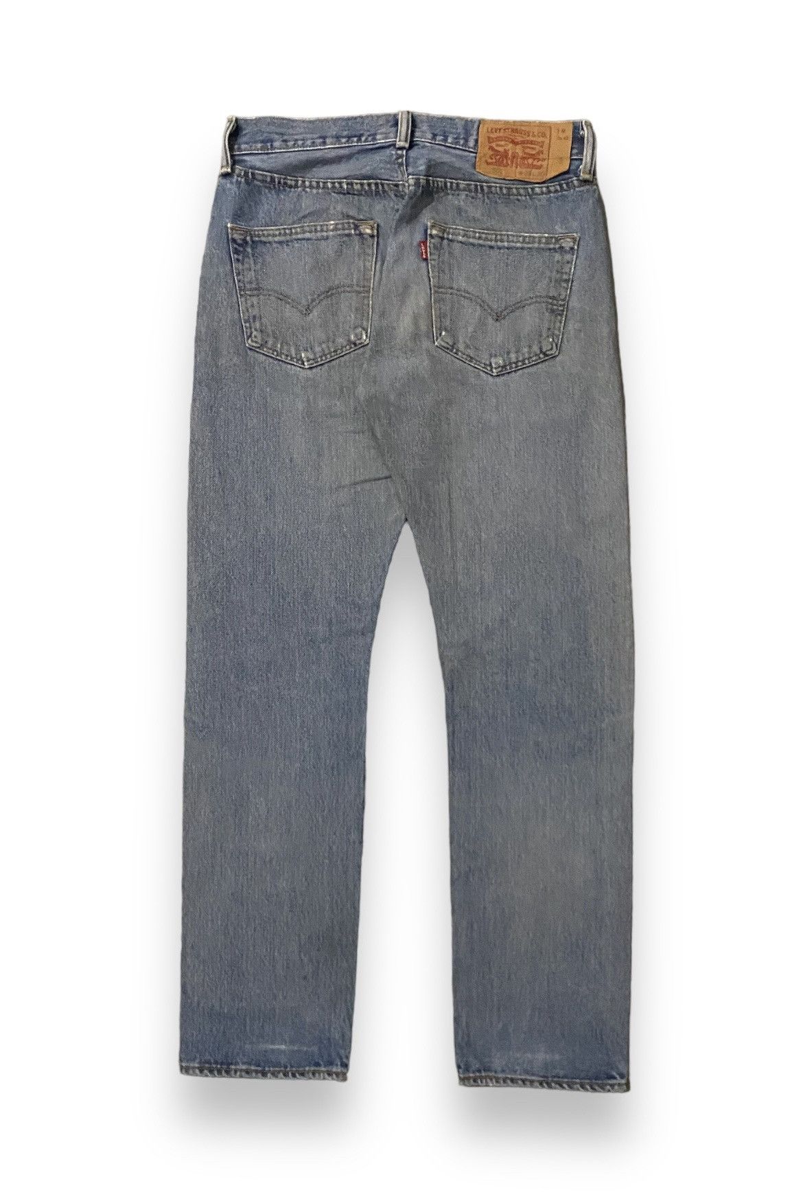 image of Le Grande Bleu L G B x Levis Vintage Levis Strauss Japan 501 Button 4996 Distressed H' in Washed Bl