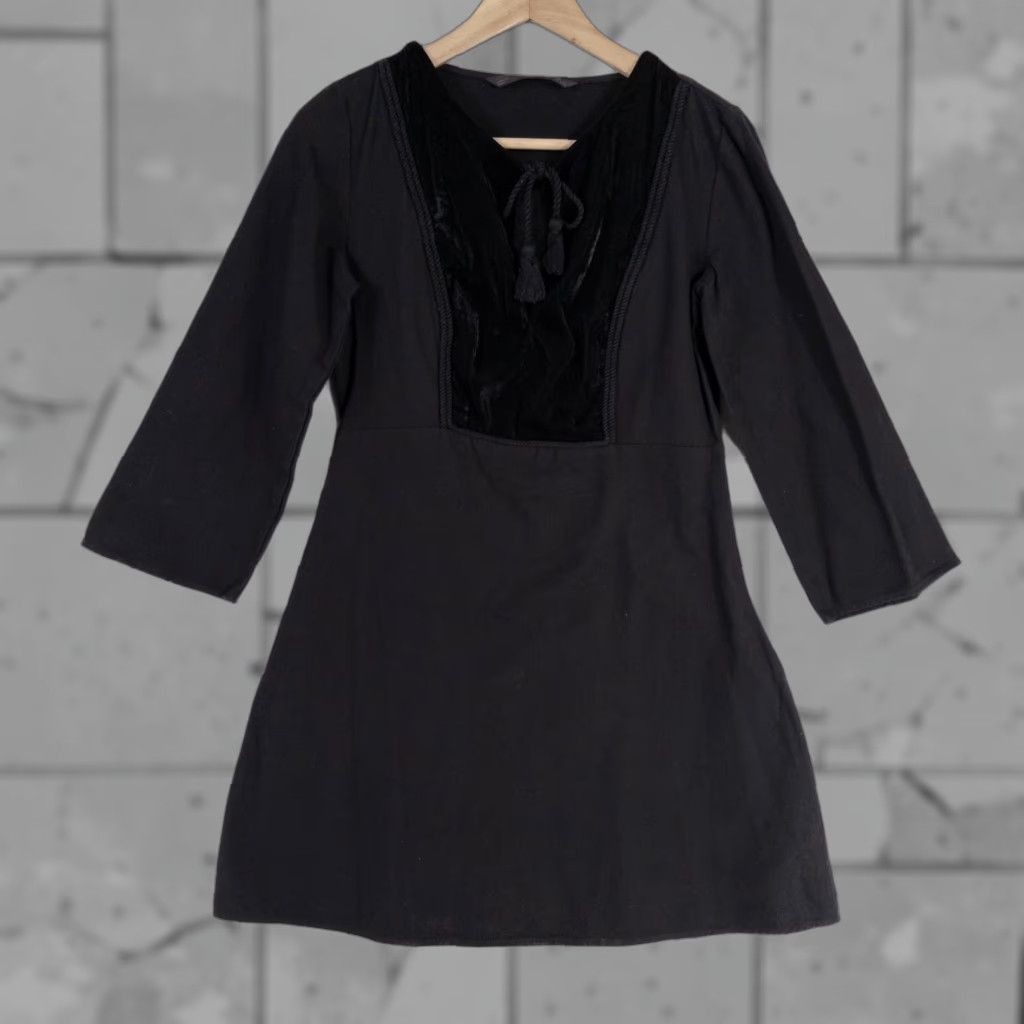 green emerald velvet dress Zara Brown Flare Mini Dress main image 1
