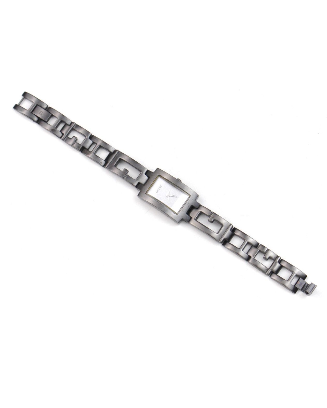 Guess 2000S GUESS GUNMETAL GEOMETRIC LINK BRACELET WATCH Size ONE SIZE - 5 Thumbnail