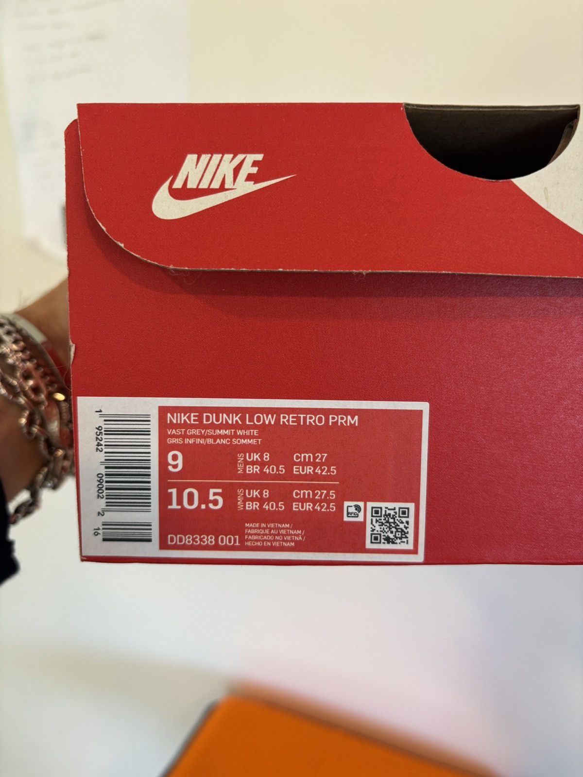 Nike Nike Dunk Low PRM Vast Grey Size US 9 / EU 42 - 8 Thumbnail