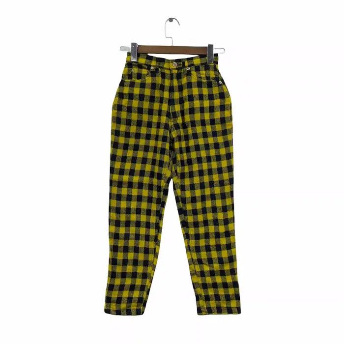 Japanese Brand Vtg VROAL JAPAN Tartan Nova Checks Pant Trouser Workwear Size 24" / US 00 / IT 34 - 2 Thumbnail