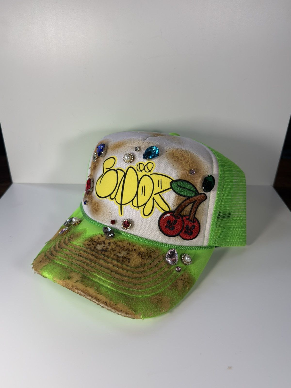 Other Liqör Atelier Lime Green Crystal Trucker Size ONE SIZE - 1 Preview