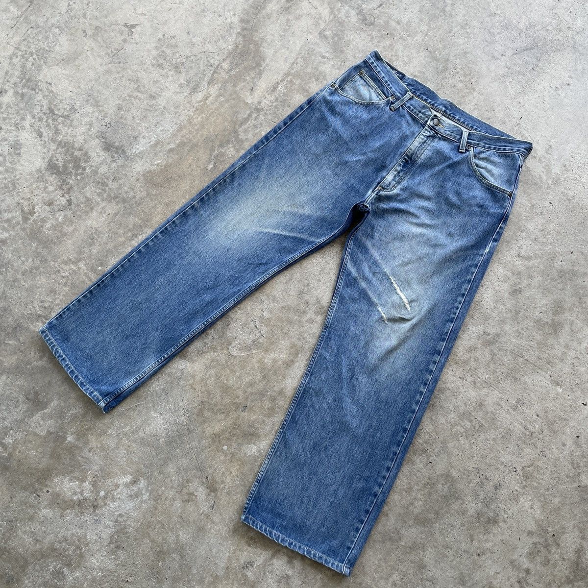 Eddie Bauer × Jean Vintage Eddie Bauer Faded Baggy Denim Jeans Pants W37x30 Size US 37 - 2 Thumbnail