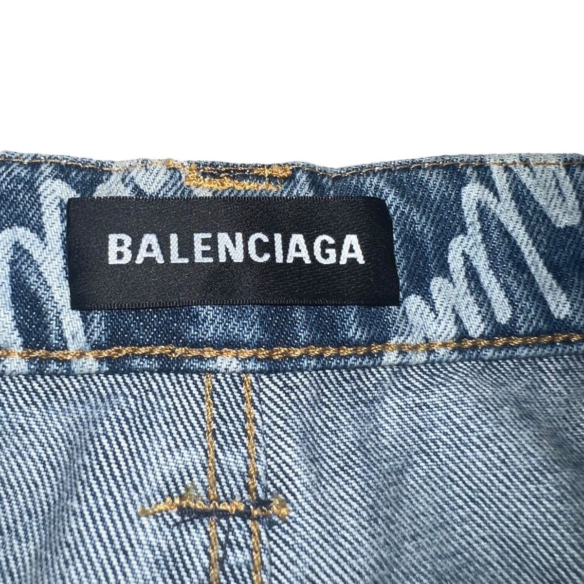 Balenciaga BALENCIAGA 2022AW All Over Logo RAVER JEANS Size US 31 - 7 Thumbnail