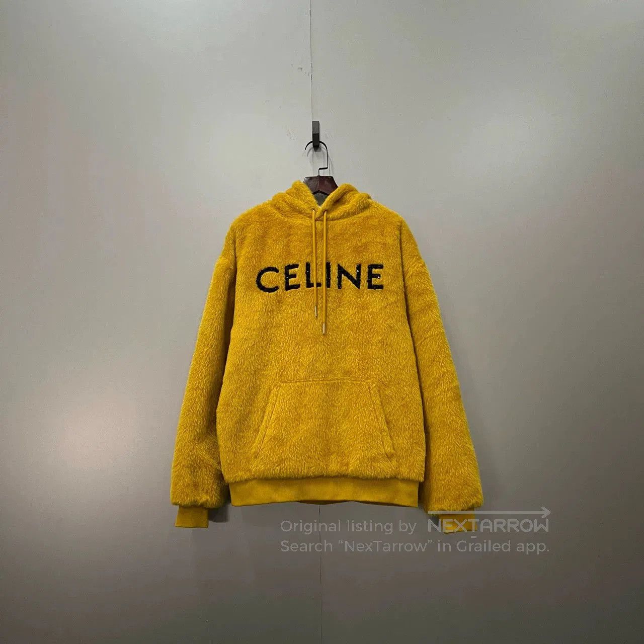 Celine Celine Yellow Sequin Logo Hoodie. Size XS / US 0-2 / IT 36-38 - 1 Thumbnail