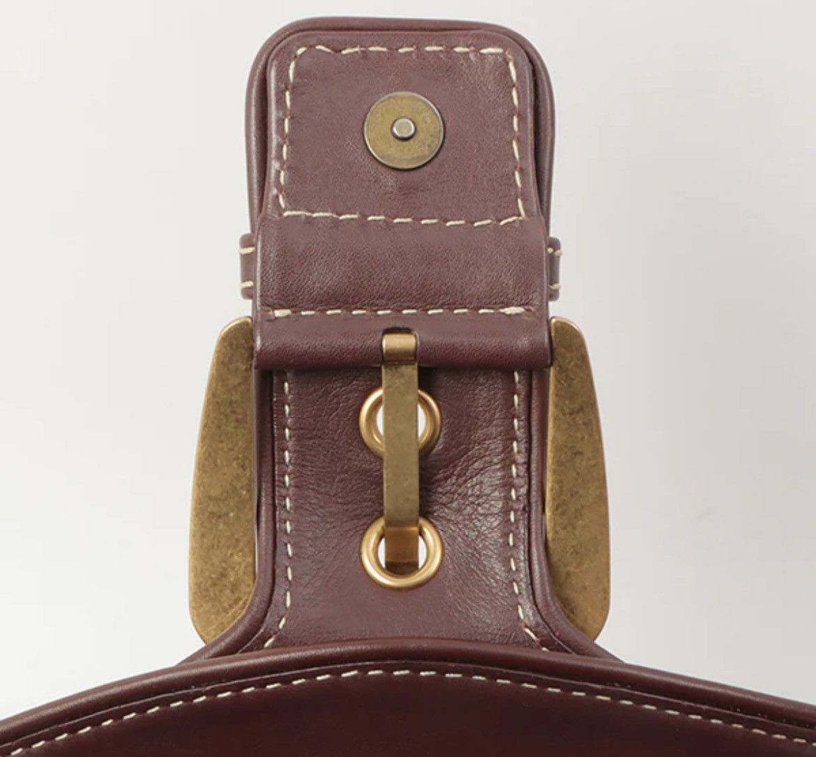 Celine Celine Macadam Pattern Logo Buckle Top Handle Bag Bordeaux Size ONE SIZE - 10 Thumbnail