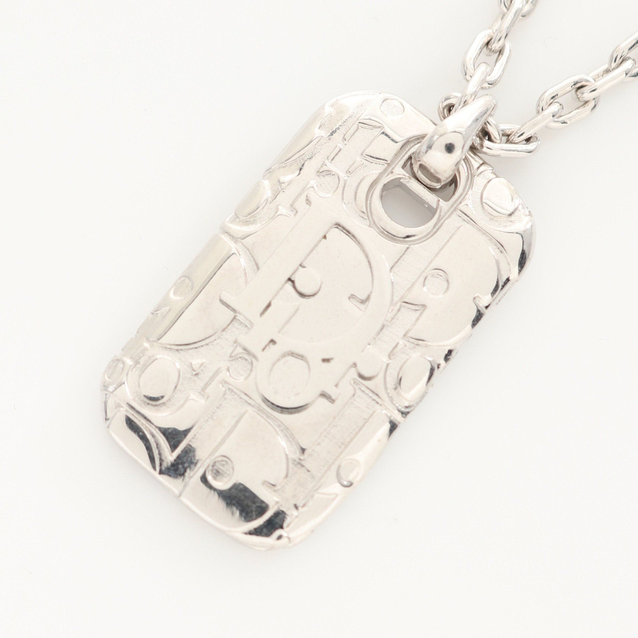 Dior Blade Necklace Silver