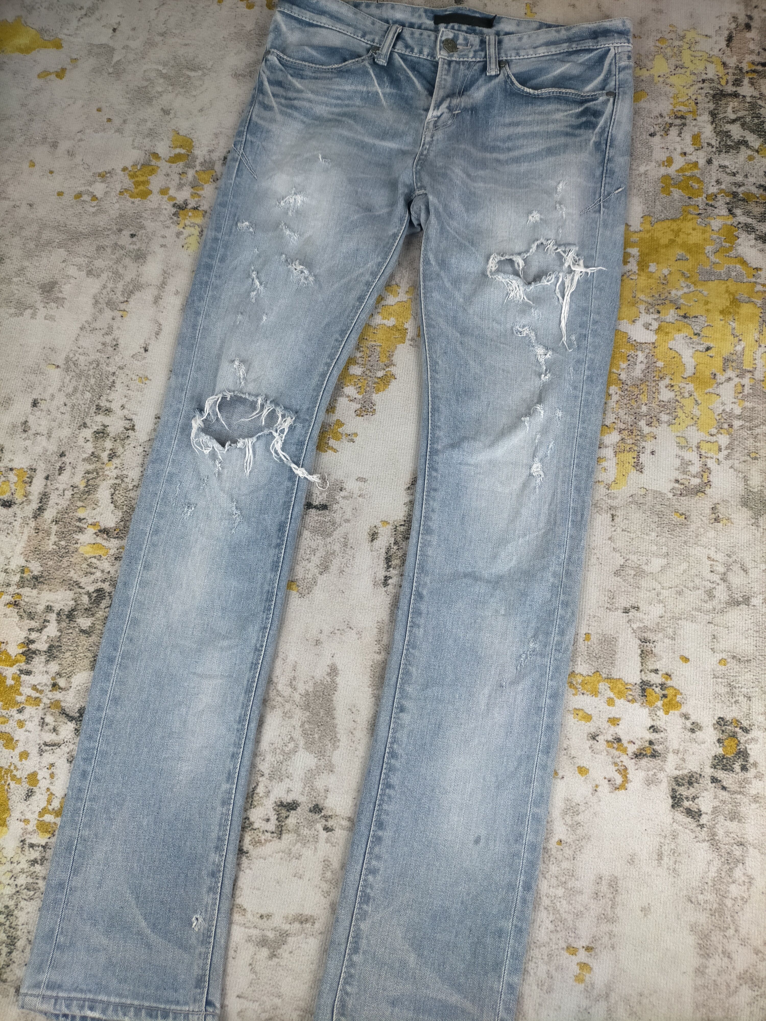 GOSTAR DE FUGA 🔥 Mudwash Fuga Distressed Ripped Stretch Jeans Size US 30 / EU 46 - 2 Thumbnail