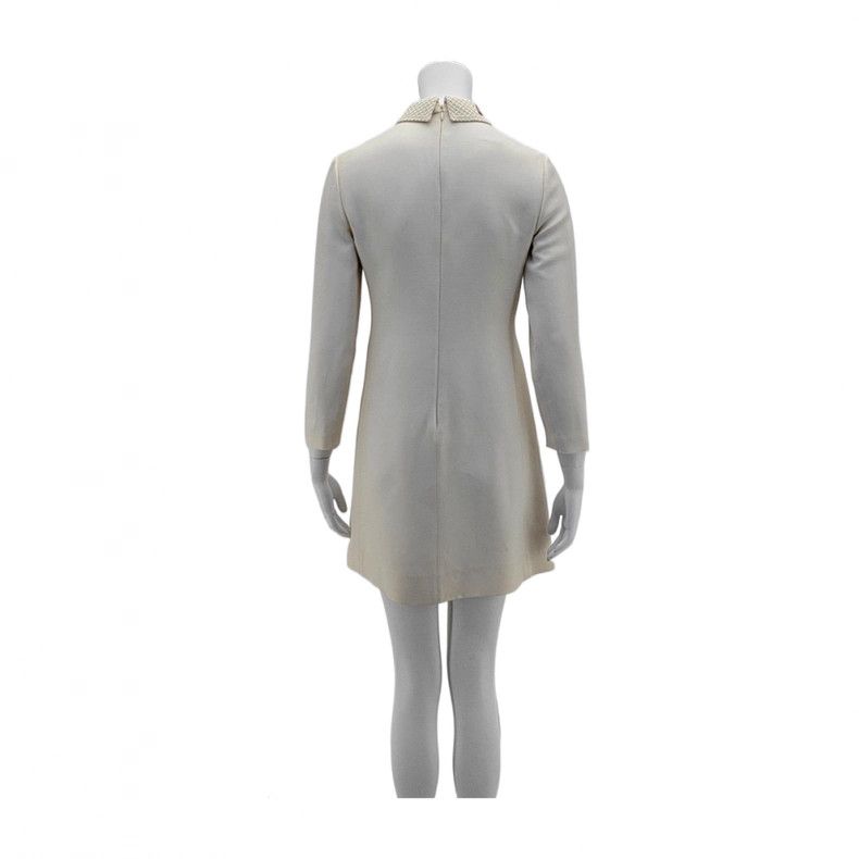 Valentino Valentino Beige wool dress with long sleeves Size S / US 4 / IT 40 - 2 Thumbnail