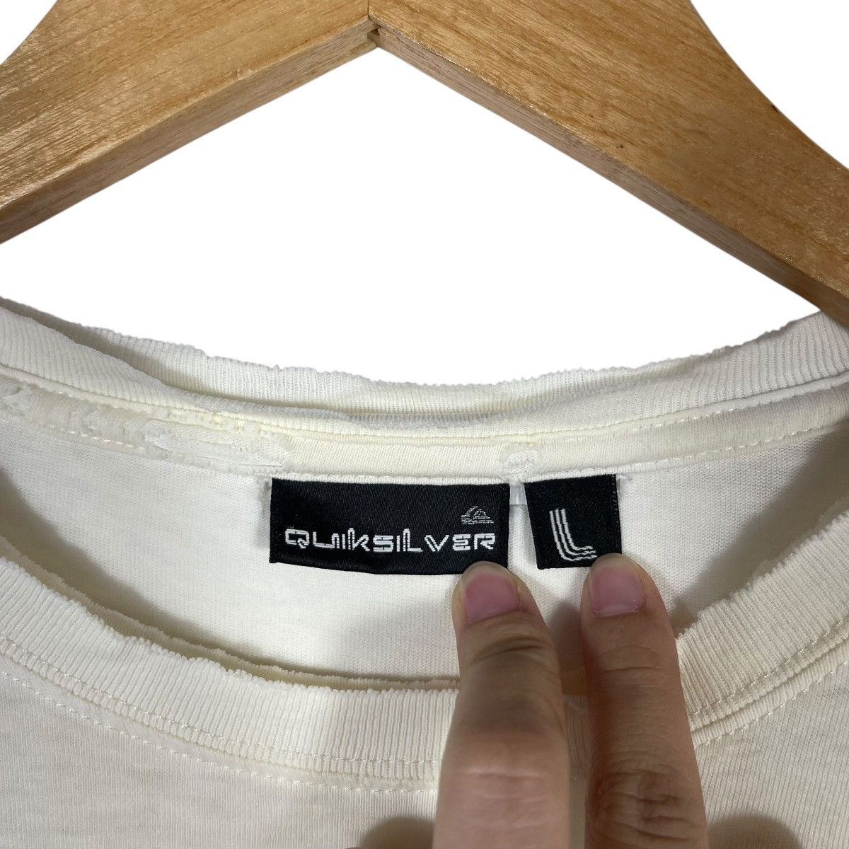 Quiksilver Quiksilver Double Sided Logo Tee White Surf Skate Streetwear Size US L / EU 52-54 / 3 - 4 Thumbnail