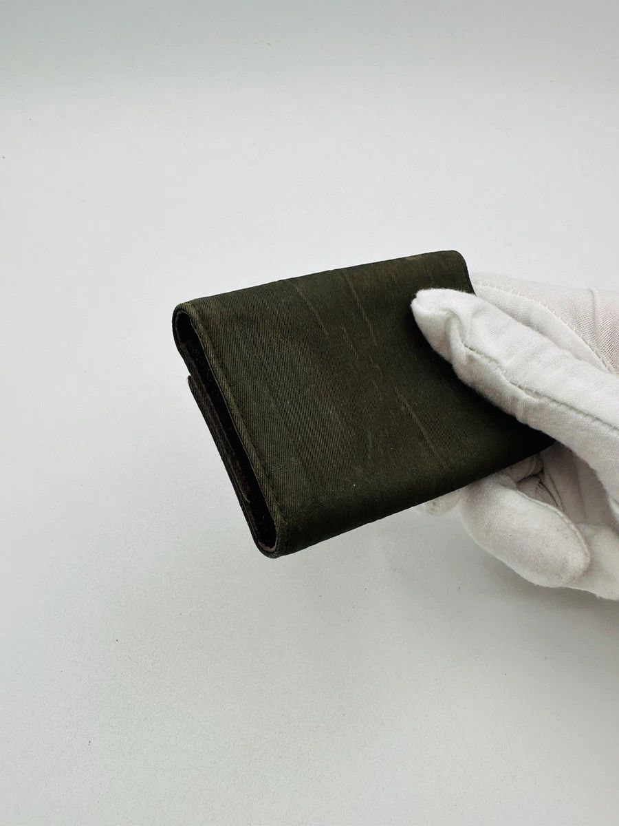 Prada Prada Wallet Olive Green Nylon Leather Trifold Y2K Size ONE SIZE - 3 Thumbnail