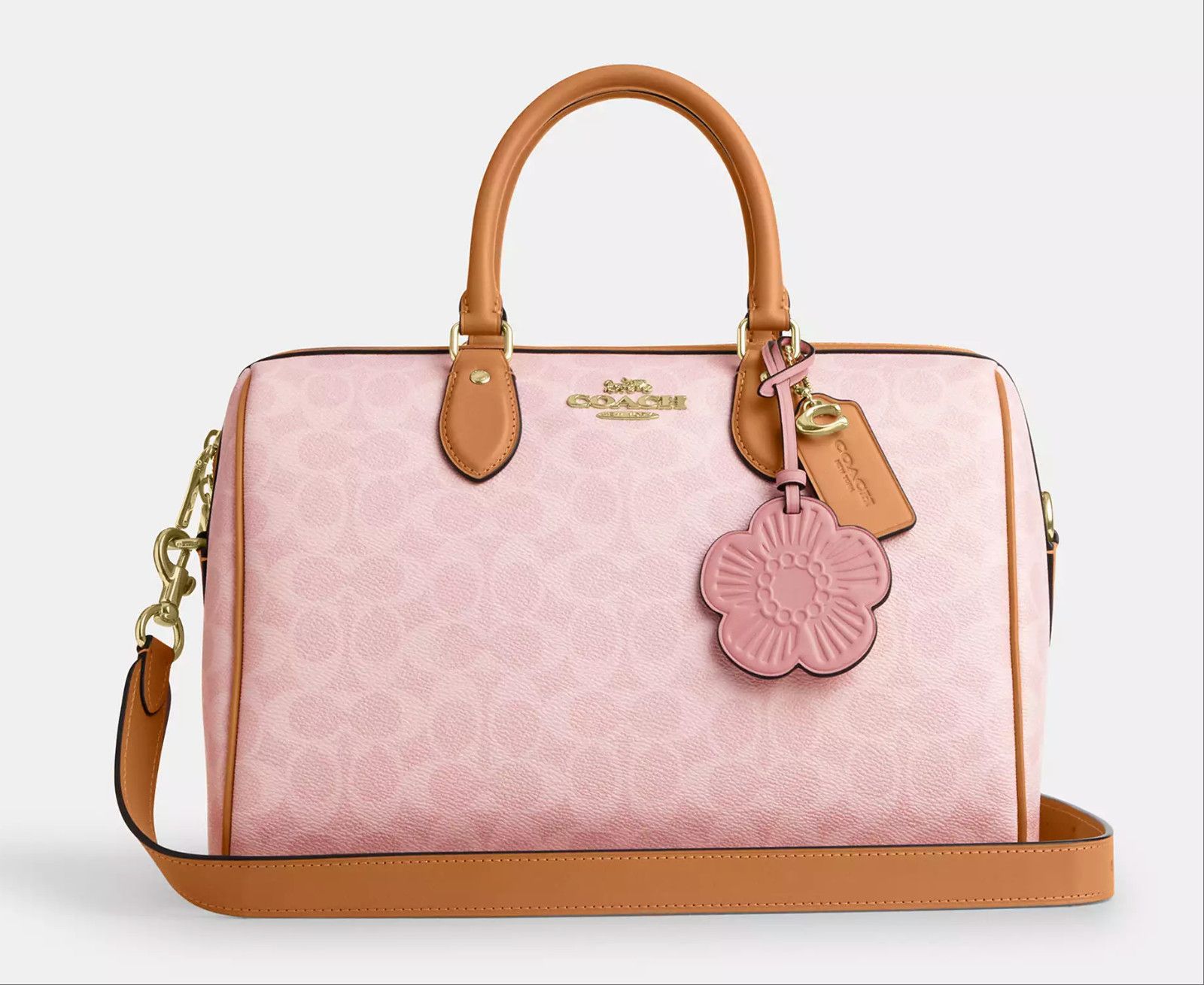 Coach Rowan Large Satchel Bag In Signature Canvas Charms CEA19 Size ONE SIZE - 10 Thumbnail