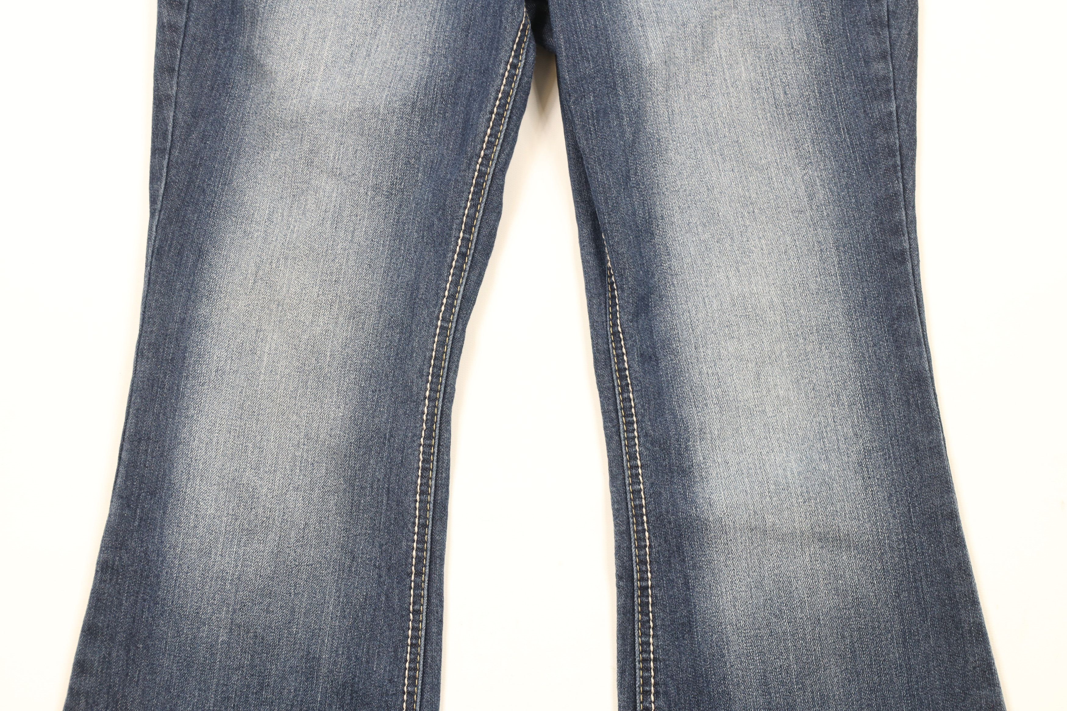 Vintage Vintage 90s Y2K LEI Hipster Flared Wide Leg Denim Jeans Size 27" / US 4 / IT 40 - 3 Thumbnail