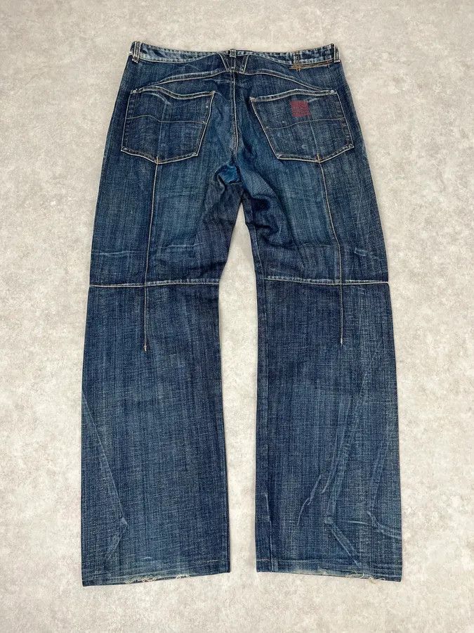 Marithe + Francois Girbaud 2000s Marithé + François Girbaud Blue Large Denim Jeans Size US 37 - 7 Thumbnail