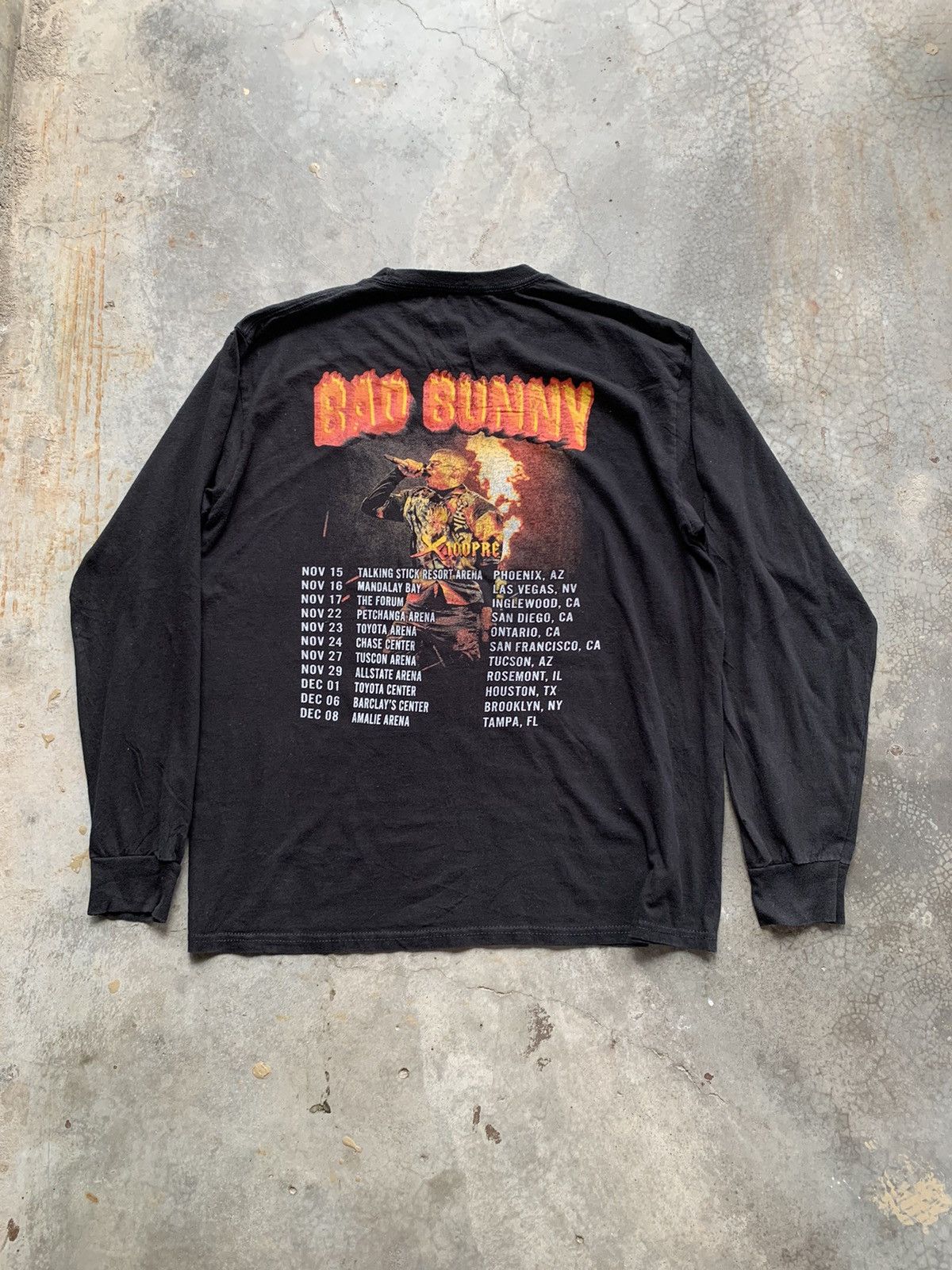 Rap Tees Bad Bunny Tour Long sleeve Rap Tshirt Size US L / EU 52-54 / 3 - 1 Thumbnail