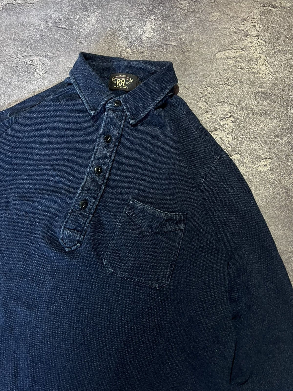 RRL Ralph Lauren RARE Vintage RRL Double Ralph Lauren Polo Long Sleeve Dyed Size US L / EU 52-54 / 3 - 2 Thumbnail