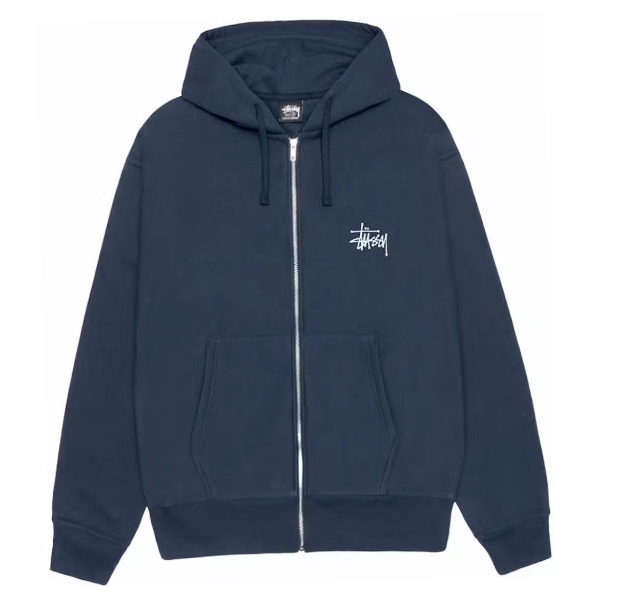 Stussy Stussy Zip Up Hoodie Navy Size US M / EU 48-50 / 2 - 2 Thumbnail